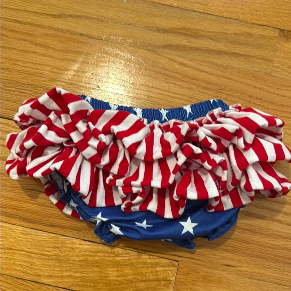 Little Sweetees Patriotic Striped Ruffle Bloomers for baby